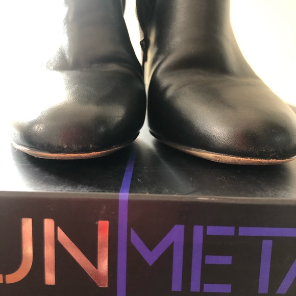 Gunmetal leather sock boots - Picture 5 of 7